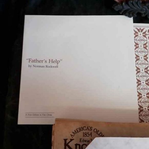 NORMAN ROCKWELL PLATE #3 IN SERIES FROM ROCKWELLS LIGHT CAMPAIGN "FATHERS HELP" - Picture 5 of 7